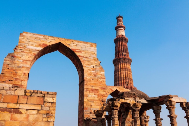 Minarete Qutub Minar, el minarete más alto de la India