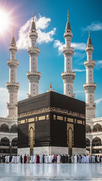 Foto los minaretes de la kaaba de la meca