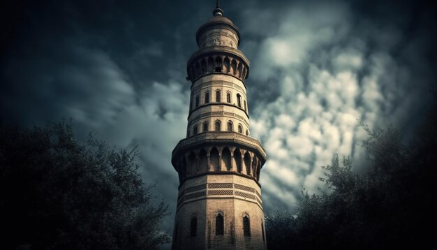 Foto minarett islamische symbole generative ai