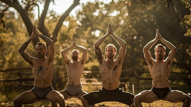 Mindfulness hombres yoga