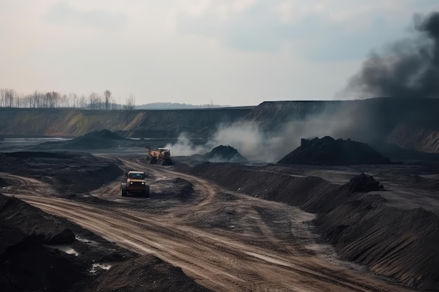 Mineração de carvão a céu aberto Mineração a céu aberto