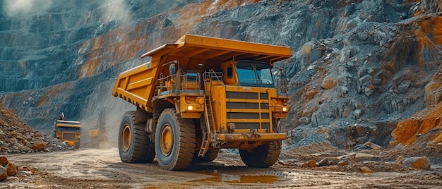 Mineração e transporte de minério de alumínio A argila de bauxita é carregada em um caminhão de pedreira Hitachi por uma escavadora
