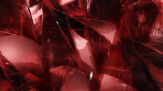 Foto mineral de piedra de cristal de rubí rojo renderizado en 3d