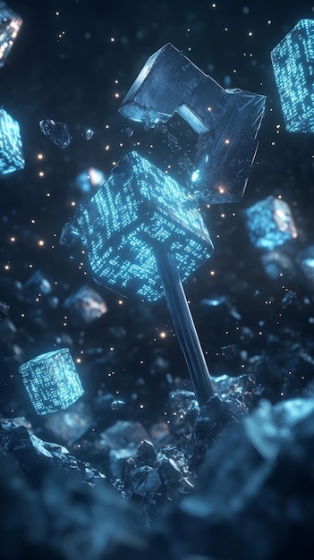Minería del futuro de la cadena de bloques y las criptomonedas