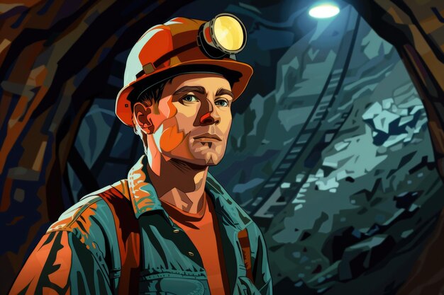 Foto minero en la mina