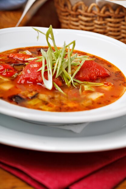 Foto minestrone-suppe