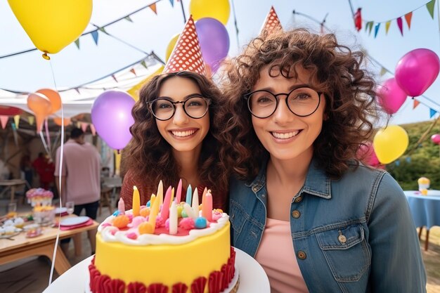 Minha filha e minha mãe estão felizes