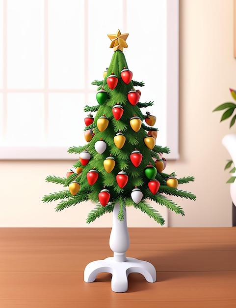 Mini adornos de mesa para árbol de Navidad.