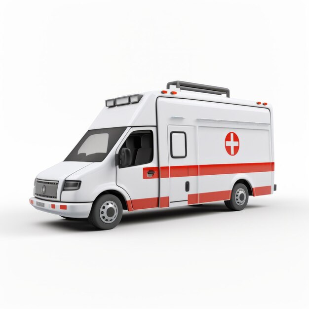 mini ambulancia del hospital aislada en