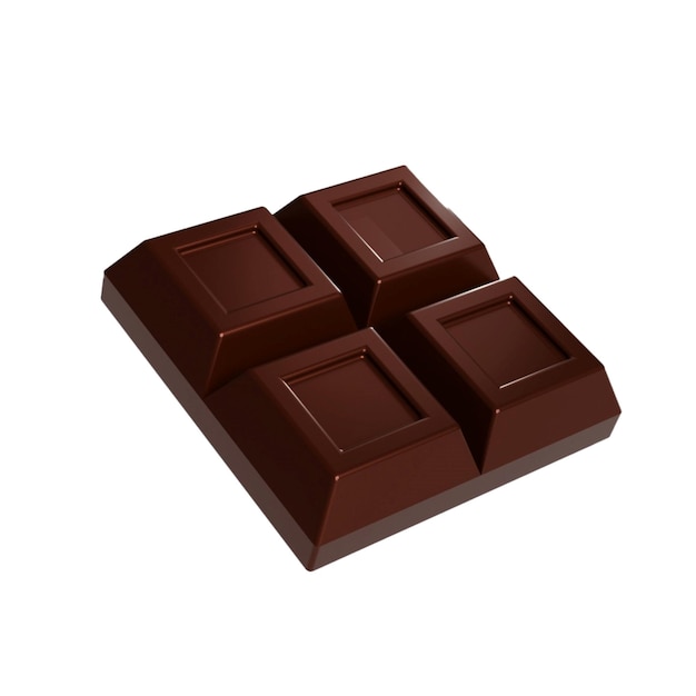 Mini barra de chocolate oscuro en 3D
