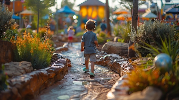 Mini campo de golf en el Parque de los Niños