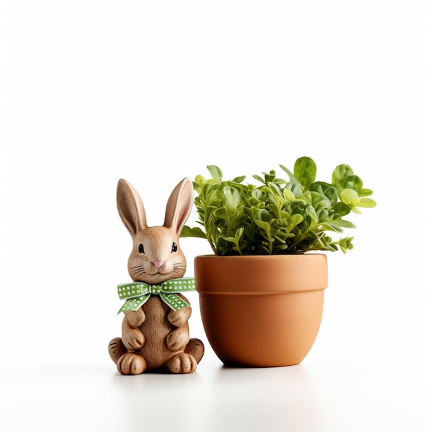 Mini cerámica del conejo de Pascua de Cakina