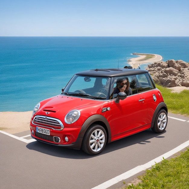 Mini coche eléctrico rojo