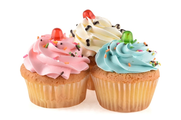 Mini cupcake sabroso aislado