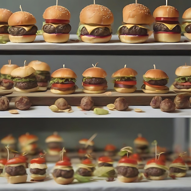 mini hambúrgueres de mesa AI