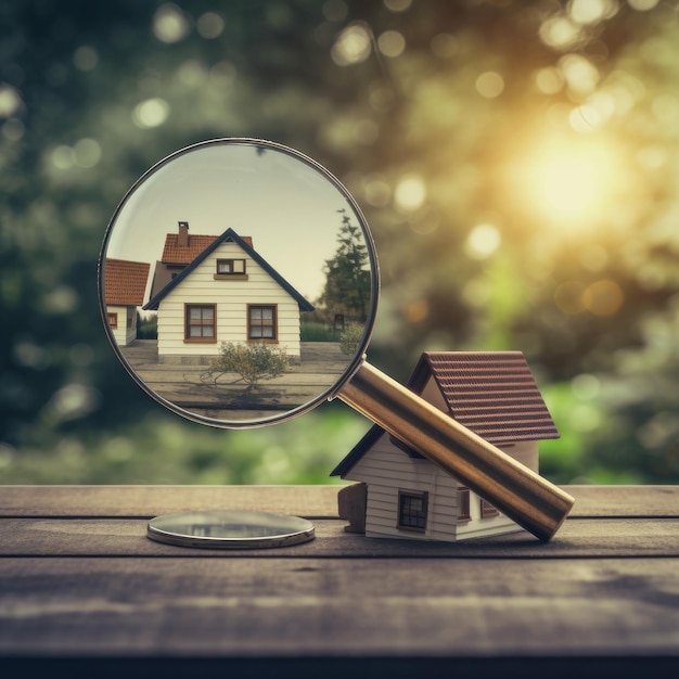 Mini-Hausmodell Immobilienwerbung Hintergrundtapeten Suche nach Haus