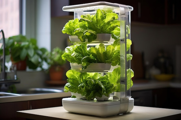 Mini-hydroponischer Salatzuchtanbauer zu Hause