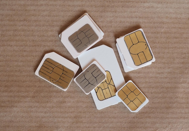 Foto mini micro y nano sim para teléfono