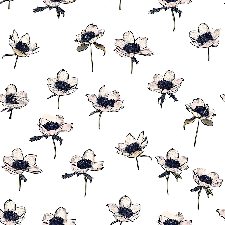 Foto mini padrão de flor de anêmona