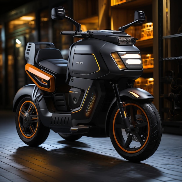Mini triciclo elétrico de entrega com IA autônoma projetado para serviços de entrega urbana