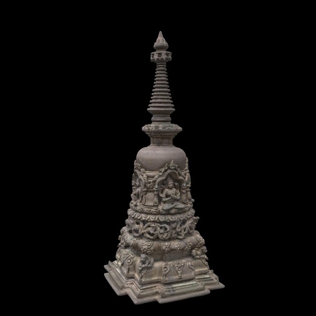 Miniatur Votiv Stupa Old Staue Art Feng historisches Artefakt altes Objekt