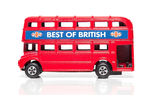 Miniatura de autobús rojo Doubledecker souvenirs tradicionales de Londres de juguete