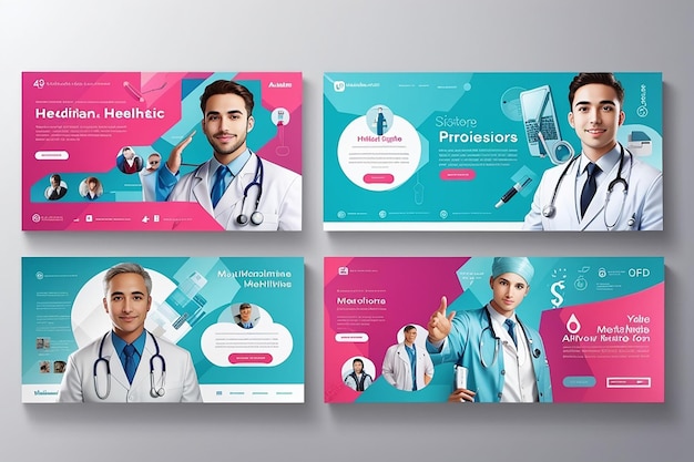 Foto miniatura de youtube de saúde médica e modelo de banner web de eps premium