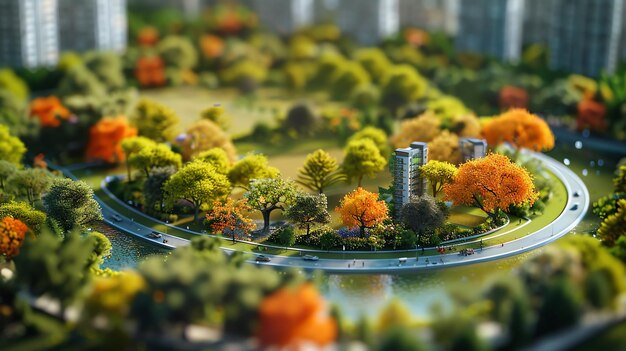 Miniaturhaus-Design mit einem großen grünen Garten