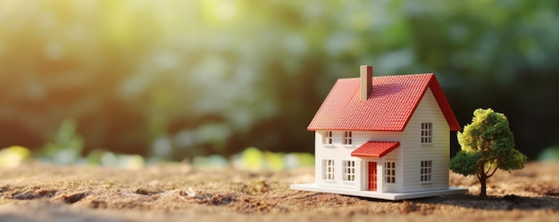 Miniaturhaus symbolisiert den Immobilienverkauf