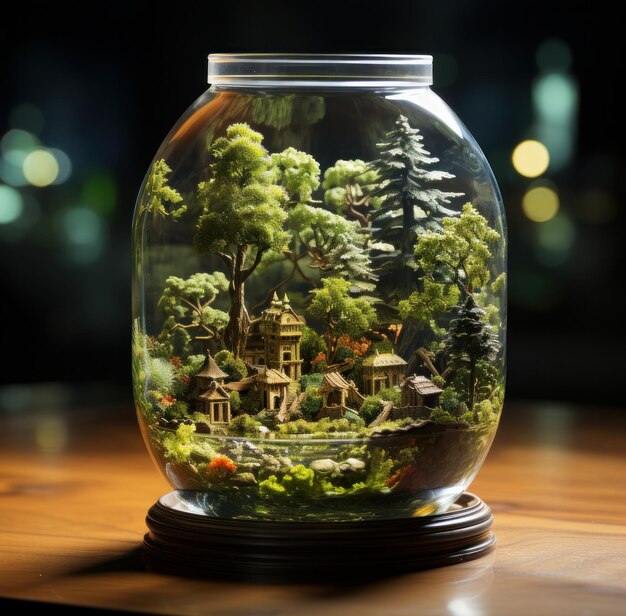 Miniaturwelt im Glas