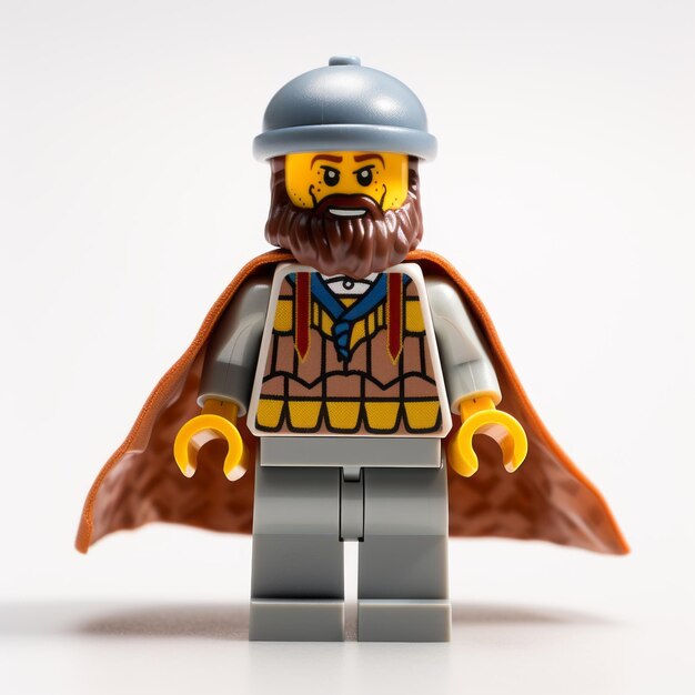 Minifigura de Lego en diseño de poncho escocés con autenticidad