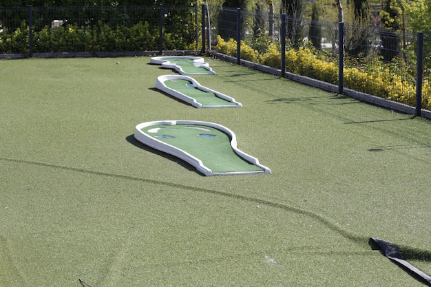 Minigolfclub im Park hautnah