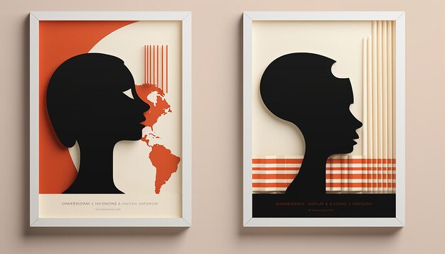 Minimal 3D-Posterentwurf für den internationalen Monat der schwarzen Geschichte