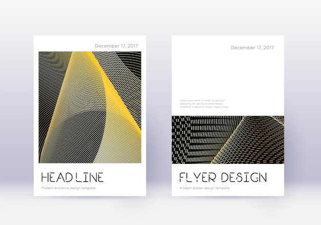 Minimal Cover-Design-Schablonen-Set Gold-Abstract l