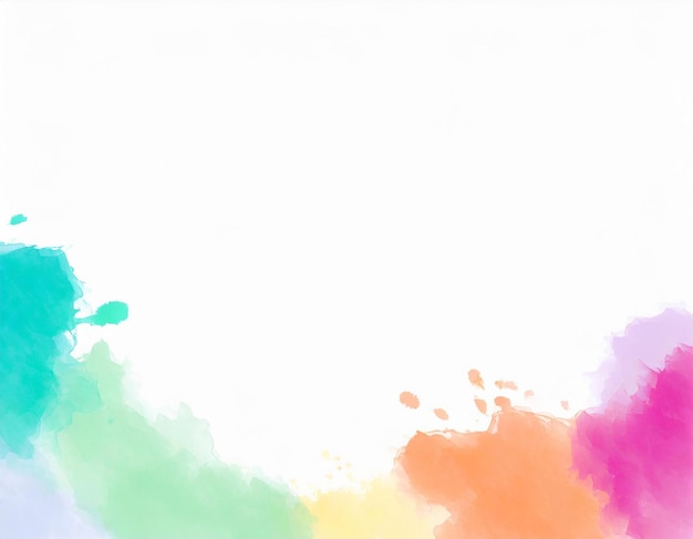 Minimal farbenfrohe Aquarell-Tinte-Splash-Grenz-Hintergrund
