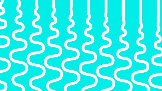 Minimal fondo ondulado abstracto líneas curvas blancas en fondo turquesa foto de alta calidad