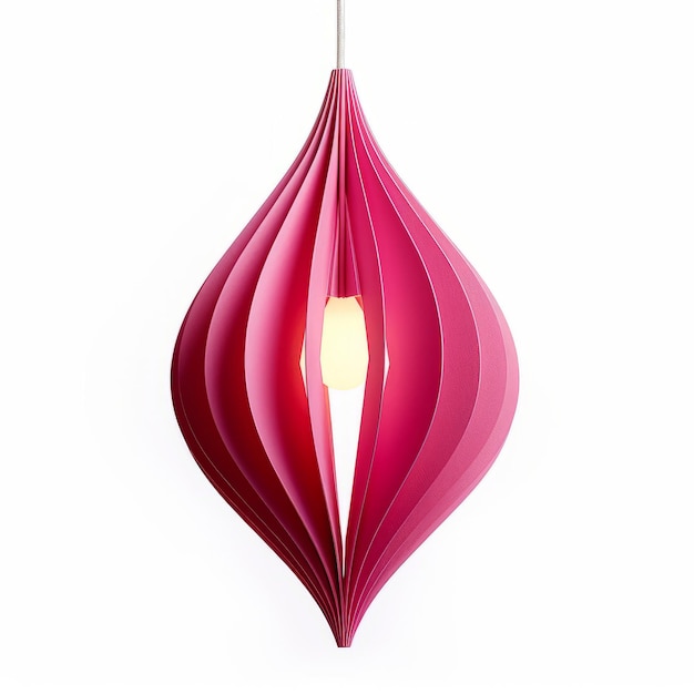 Foto minimal fuchsia papercut lamp hanging por kilo contornos orgânicos e charme ingênuo