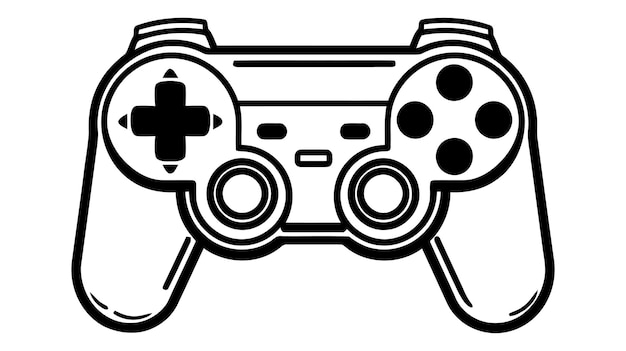 Minimal Gaming Symbol Stream moderne Spiele Wireless Controller Icon Vektor Illustration