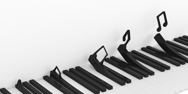 Minimal ilustrar de teclado de piano