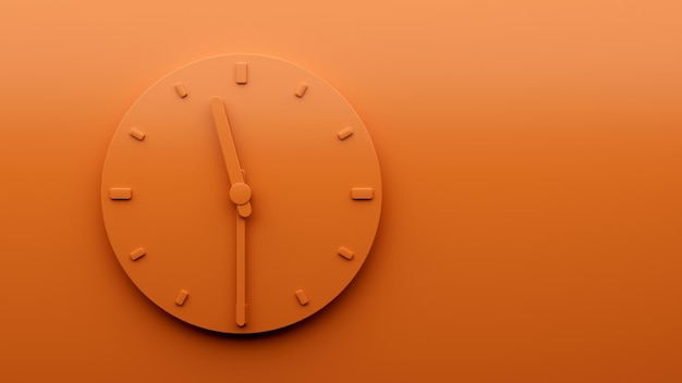 Minimal Reloj naranja 11 30 Las once y media Reloj de pared minimalista abstracto 23 30