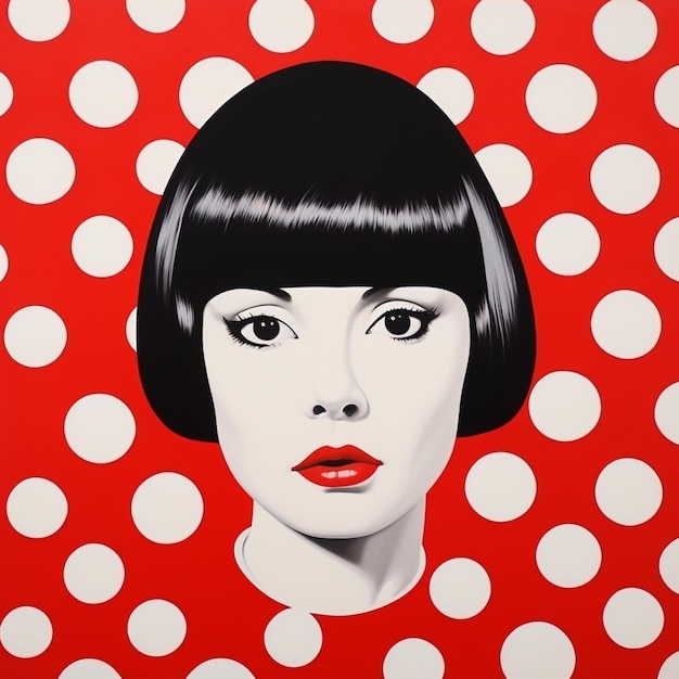 Foto minimal schöne malerei von yayoi kusama ai erzeugte kunst