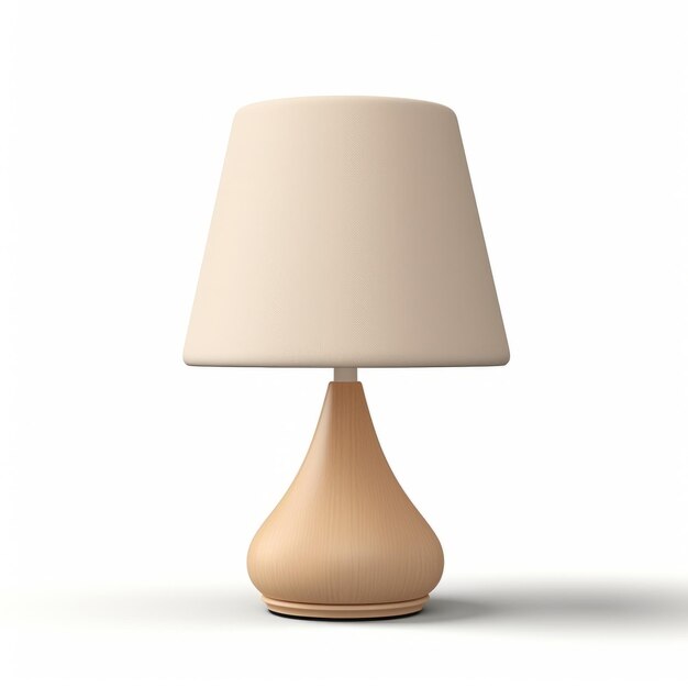 Foto minimalbeige-lampe realistische hyperdetaillierte darstellung auf weißem hintergrund