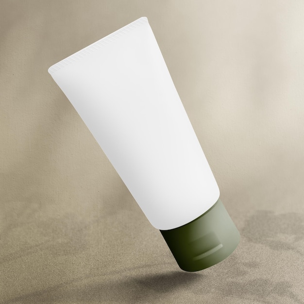 Minimale Hautpflege-Röhren-Mockup png Schönheitsproduktverpackung