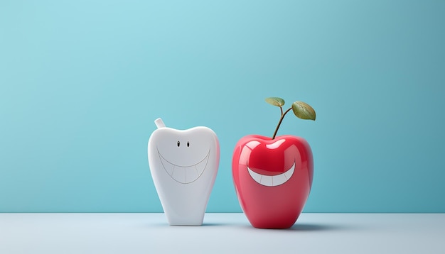 Minimale und kreative Dental-Werbefotografie, erstellt mit generativer KI