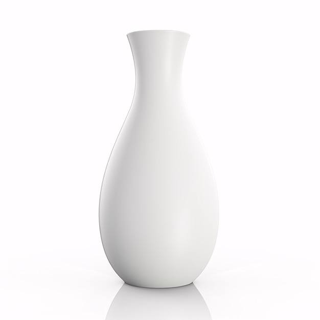 Minimale Vase isoliert auf weißem Hintergrund Minimalistisches skandinavisches Design