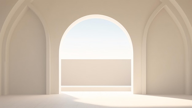 Foto minimaler stil des bogen-innenraums architektur