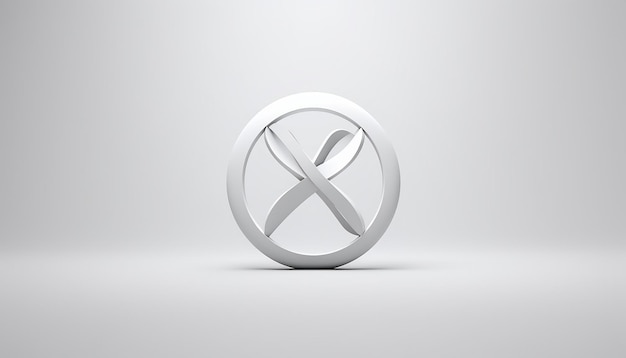 Minimales 3D-kreatives Fitness-Logo, weißer Hintergrund, 8K, ultrahohe Qualität