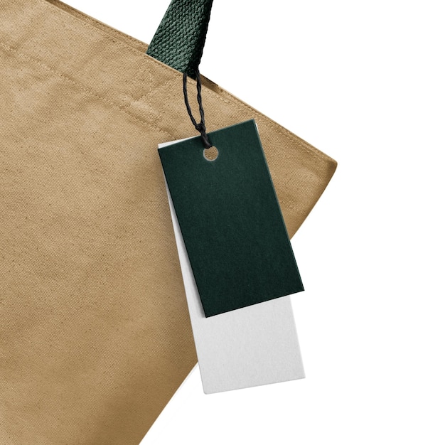Minimales Kleidungslabel-Mockup png für Modemarken