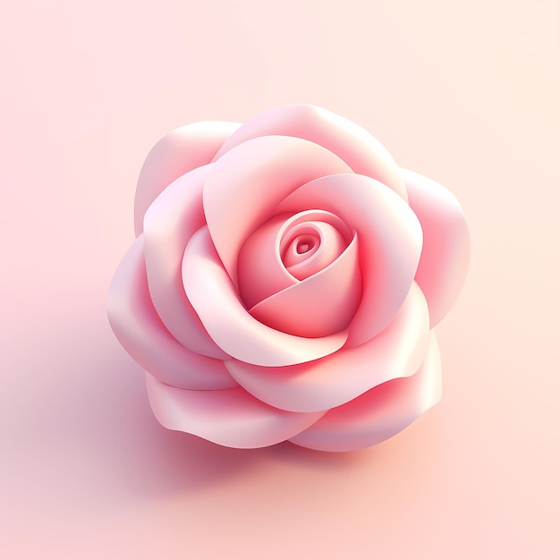 minimalis rosa flor 3d colores pastel suaves