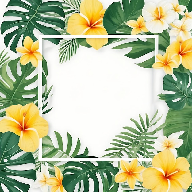 minimalis tropical floral plano